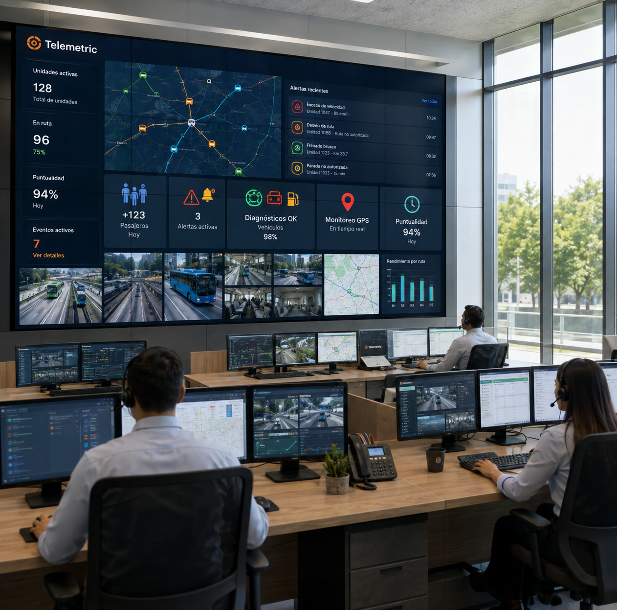 Monitoreo de transporte público con telemetría