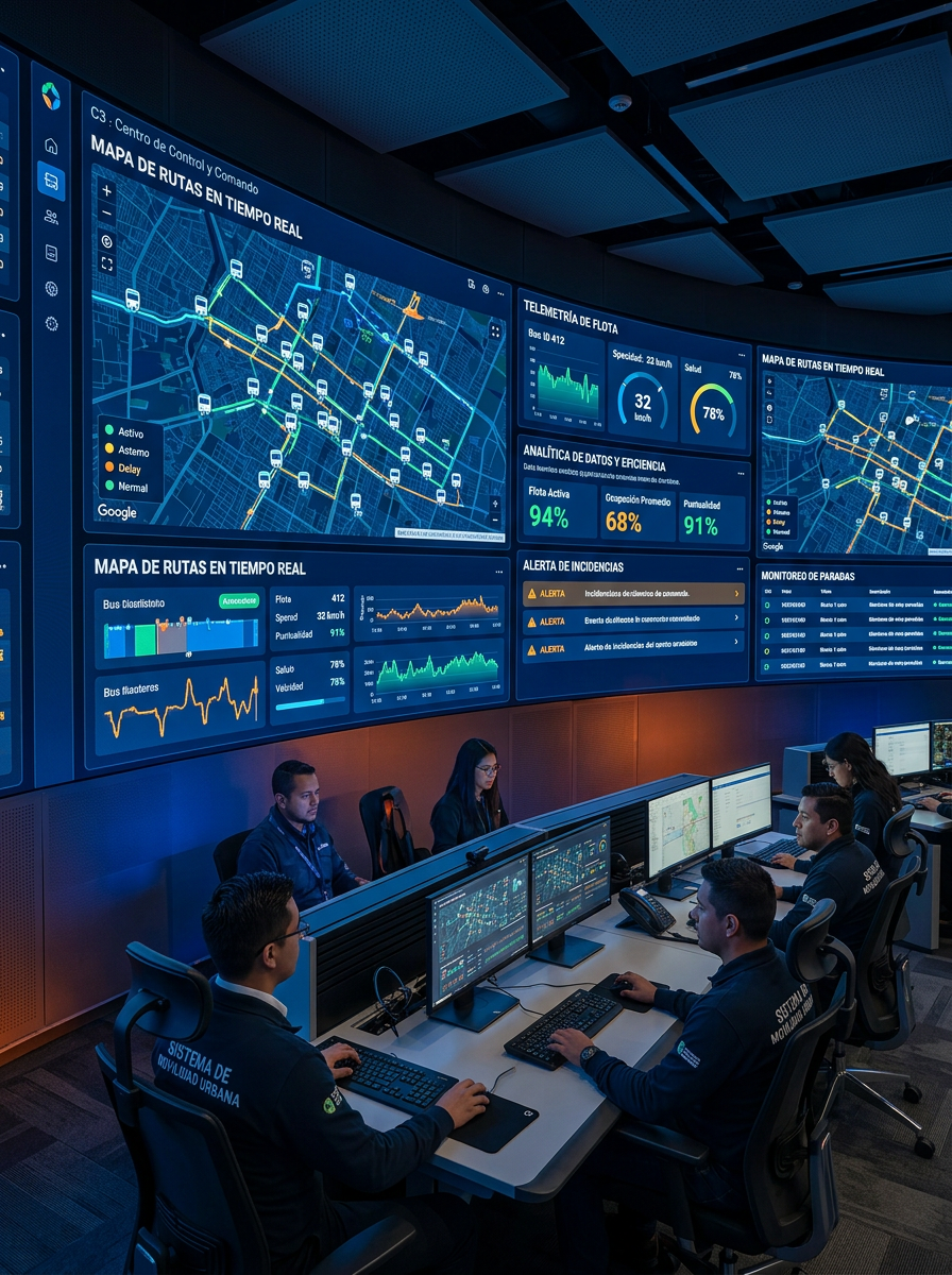Plataforma Telemetric monitoreo transporte público